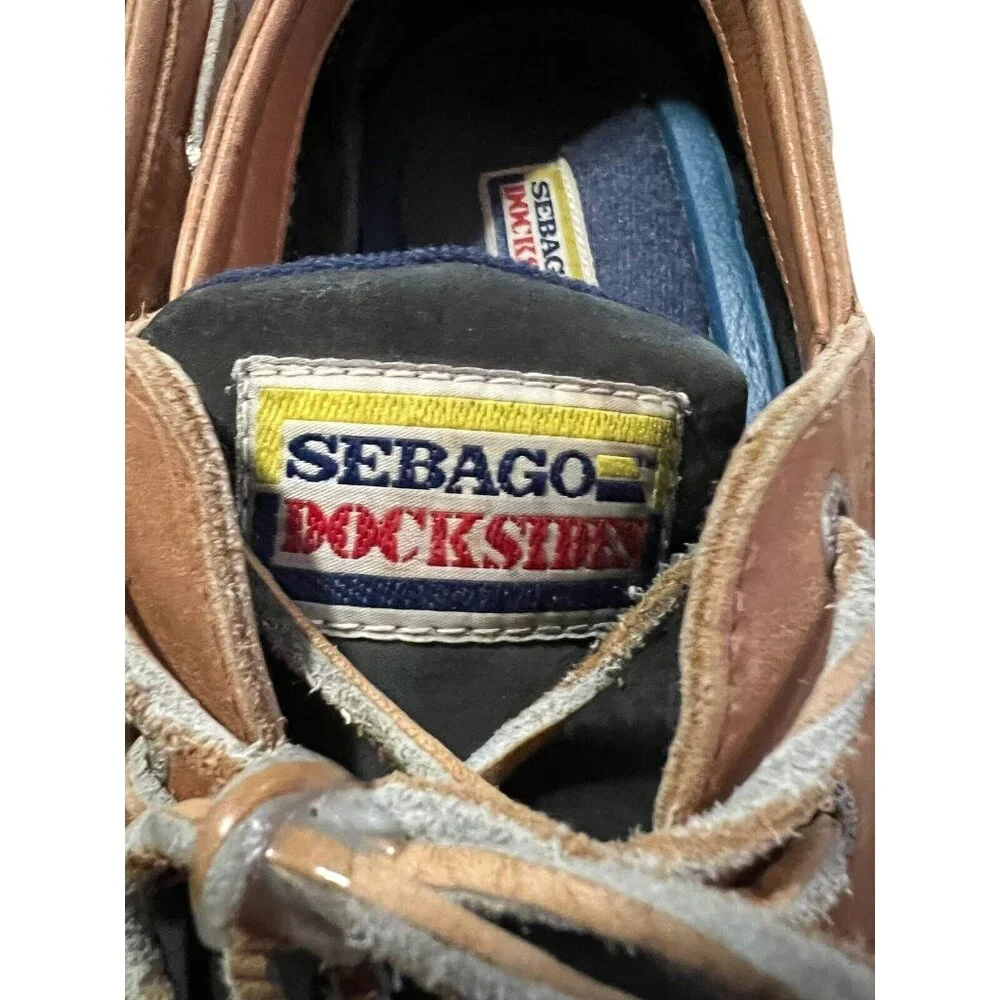 Sebago Blue Leather Docksiders‎ Shoes Size 9M